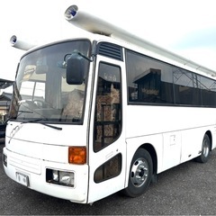 三菱　バスロケ　デコトラ　キャンピング　シートオール金華山　ロケット　22万キロ実走行　中型免許可能　17人乗り 超美車　の画像