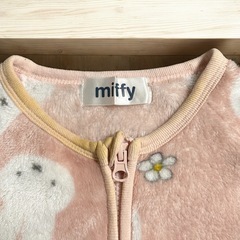 miffy ウサギ柄ロンパース ピンク　70 、80の画像
