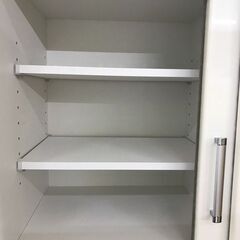 【ジャングルジャングル広陵店】食器棚　ニトリ　白　☆ジモティー特別価格☆の画像