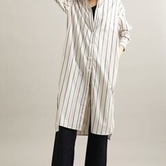 【美品 / 鎌倉シャツ × ViS】バンドカラ－ コットンワンピ...