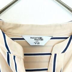 【美品 / 鎌倉シャツ × ViS】バンドカラ－ コットンワンピ－ス サイズLの画像