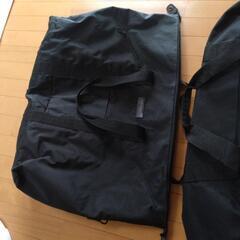 大きな 旅行バッグ 2個セット 黒の画像