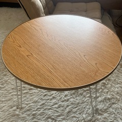 ローテーブル 丸 折りたたみテーブル ミニ 幅60×奥行60×高...