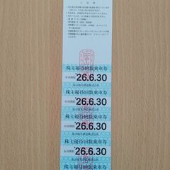富山地方鉄道 株主 優待回数乗車券 ５枚（１シート）②の画像
