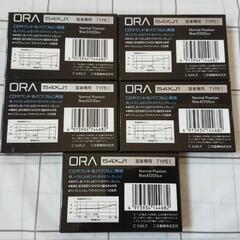 カセットテープ　サンヨー　ORA XJ1 54   
5本　未使用　未開封　昭和レトロ　レアの画像