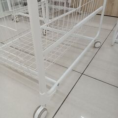★リユースのサカイ日立店★HJ6939 IKEA ワゴン ホワイト H77×D55×W41 クリーニング済み の画像