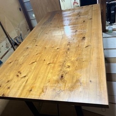 【配送可】天然木2mテーブル一枚板の画像