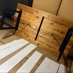 【配送可】天然木2mテーブル一枚板の画像