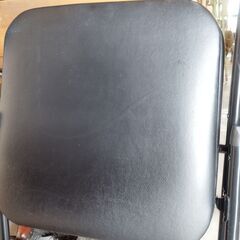 ニトリ 折りたたみチェア レストBK パイプイス 椅子 ブラック /HJ-0503の画像