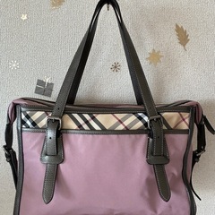 美品！バーバリー ノバチェック トートバッグ ボストンバッグ