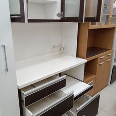 ★リユースのサカイ日立店★HJ6945  レンジボード ダークブラウン H200×D51×W105 クリーニング済み の画像