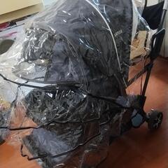 【美品】KATOJI 2人乗りベビーカー レインカバー有の画像