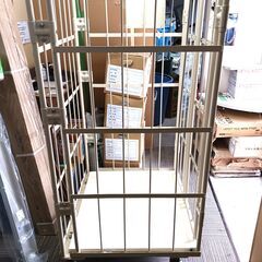 【交渉中】値下げしました！！【中古品】【引き取り限定】折りたたみスチールカゴ台車の画像