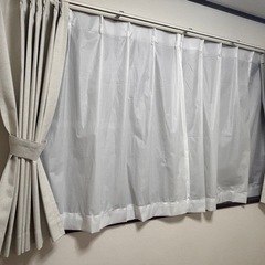 〈受け渡し予定者決定しました〉ニトリ　カーテン　レース　4枚セット　アイボリー　　　　の画像