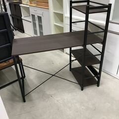 【ｼﾞｬﾝｸﾞﾙｼﾞｬﾝｸﾞﾙ金沢店】 システムデスク 茶/黒 W(幅)110.0×D(奥行き)48×H(高さ)115cm ※クリーニング済みの画像