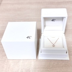 【新品・未使用品 】4℃ K10 ピンクゴールドジルコニア　ネックレスの画像
