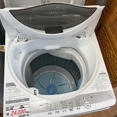 【リサイクルショップどりーむ鹿大前店】　No　2139　洗濯機　TOSHIBA　5.0㎏　2021年製　高年式　お買い得品　配達設置可能の画像
