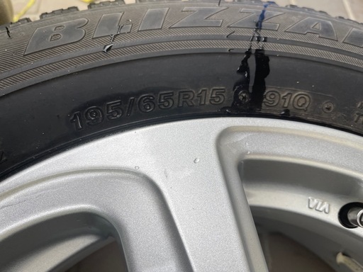 タイヤホイールセット　プリウス等　15×6j 195/65R15