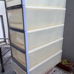 押入れ収納　プラスティックケース　引き出しX5ケースの画像