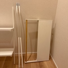 北欧テイスト洗濯機上収納ラックの画像