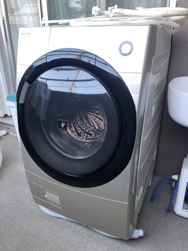無料】SHARP ドラム式洗濯機 ES-Z100-NR（洗濯OK／乾燥NG）2013
