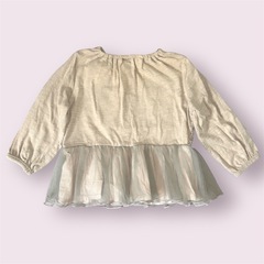プティマイン❤長袖チュニックTとボーダー切替ワンピース　2点セット　90cmの画像