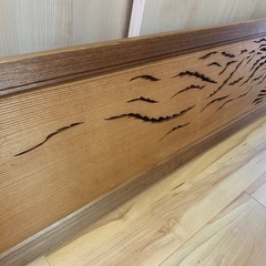 欄間　鳳凰　火の鳥　木製　木彫　襖　らんま　古い彫刻　格子建具　木彫り　当時物の画像