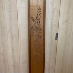 欄間　鳳凰　火の鳥　木製　木彫　襖　らんま　古い彫刻　格子建具　木彫り　当時物の画像