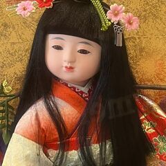日本人形　藤娘　舞踊人形　金彩　吉徳大光作　ケース入りの画像