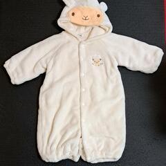 【ほぼ新品・美品】ベビー冬用羽織り　前開き　ひつじさん　サイズ5...