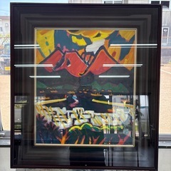 絵画　黒田行利 作　『桜島』　1985年作