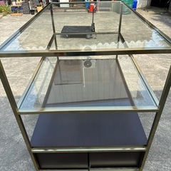 【最終値下げ！】【幅160高さ119奥行き95】ディスプレイ用　テーブル　ガラステーブル　店舗　アパレル店舗　アクセサリー　棚の画像