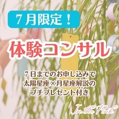７月限定！体験コンサル