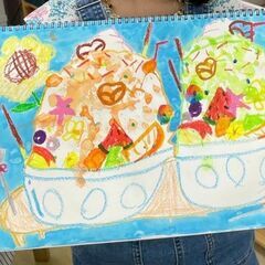 【アトリエべる国立教室】🌻ゴッホ風ひまわり❗️アーティストデビュー🌟٩( ᐛ )و🎨の画像