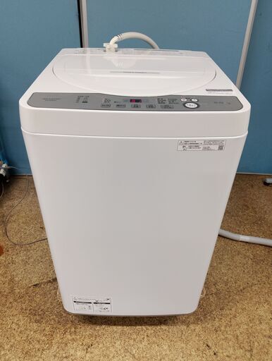 SHARP 全自動電気洗濯機 6.0kg 2023年製 ES-GE6GJ-W (uribo) 大