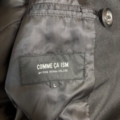 COMME CA ISM 黒 コート メンズ Lサイズの画像