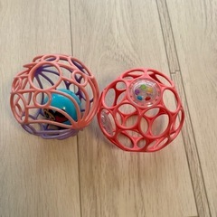Oball オーボール ピンク ミニー ラトルの画像