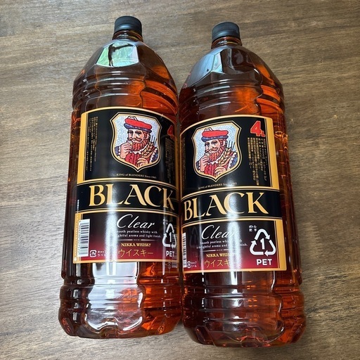 新品未開封品BLACKウイスキーNIKKA WHISKY4L×2本おまけ付き (福