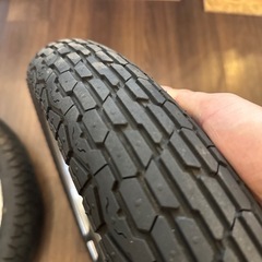 バラ売り不可！ホーク2純正 前後ホイール【難アリ】 　スプロケ付　バリ山タイヤ付の画像