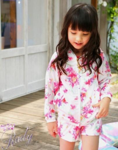 【超新作】 ちびrady フラワーセットアップ (N⭐︎) 桜沢のキッズ用品《子供 ベビーパジャマ