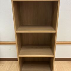 stp-3246　カラーボックス4点セット　3段　ナチュラル　収納家具　オープン　収納棚　本棚　収納　小物収納　ラック　白　オープンラック　オープンシェルフ　テレビ台 　収納ボックス　収納ケース　本棚　チェスト　二段　シェルフの画像