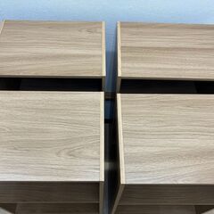 stp-3246　カラーボックス4点セット　3段　ナチュラル　収納家具　オープン　収納棚　本棚　収納　小物収納　ラック　白　オープンラック　オープンシェルフ　テレビ台 　収納ボックス　収納ケース　本棚　チェスト　二段　シェルフの画像
