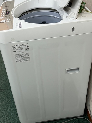 美品　SHARP 全自動電気洗濯機　ES-GE6D 家電　2020年製