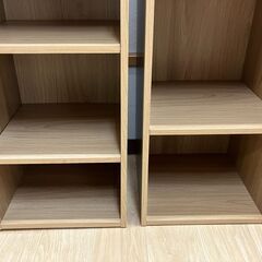 stp-3247　カラーボックス2点セット　4段　棚板可動式　ナチュラル　スリム　収納家具　オープン　収納棚　本棚　収納　小物収納　ラック　白　オープンラック　オープンシェルフ　テレビ台 　収納ボックス　収納ケース　本棚　チェスト　二段　シェルフの画像