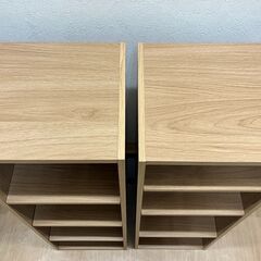 stp-3247　カラーボックス2点セット　4段　棚板可動式　ナチュラル　スリム　収納家具　オープン　収納棚　本棚　収納　小物収納　ラック　白　オープンラック　オープンシェルフ　テレビ台 　収納ボックス　収納ケース　本棚　チェスト　二段　シェルフの画像
