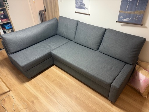 寝椅子付きコーナーソファベッド