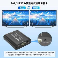 HDMI to RCA 変換コンバーター 映像音声出力 アルミ製 AVアダプタの画像