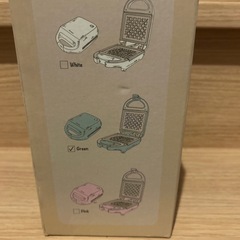 新品未使用　ホットサンドイッチメーカー　グリーンの画像