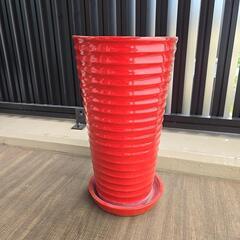 赤い鉢　差し上げます