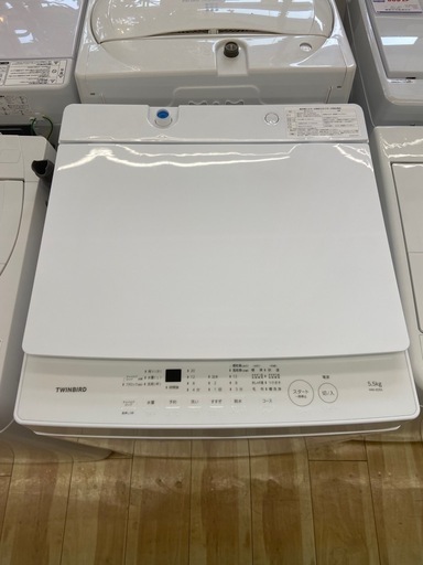 TWINBIRD 5.5kg全自動洗濯機【リサイクルフカツ岡崎倉庫店】250701NA-22